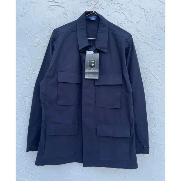 Propper Mens Long Sleeve Collared Cargo Working Military Jacket Blue Sz M - Picture 1 of 8